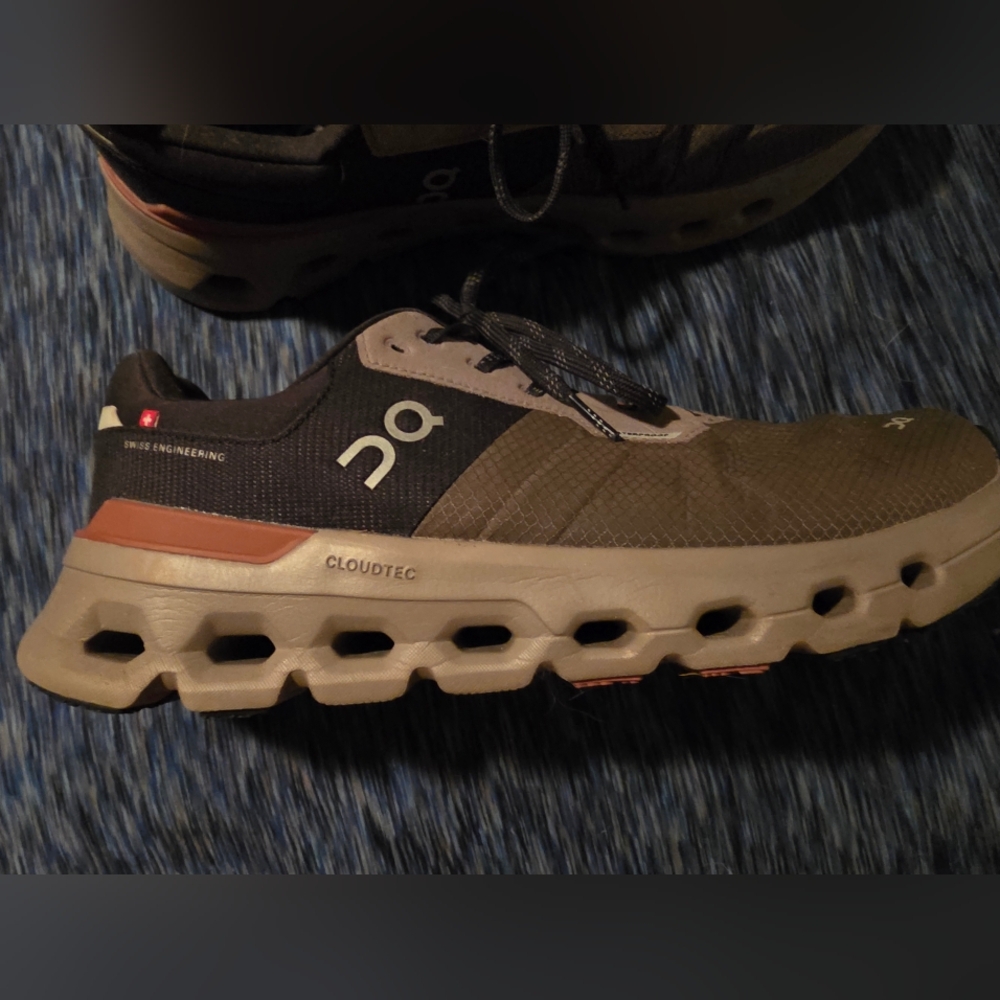 On Running Men's Olive, Black and Mauve Running Shoes